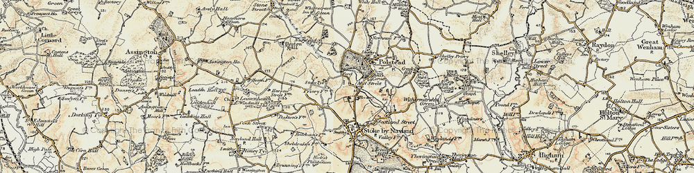 Old map of Mill Street in 1898-1901