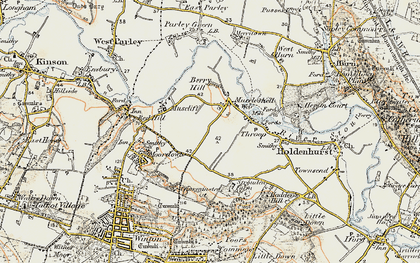 Old map of Mill Throop in 1897-1909