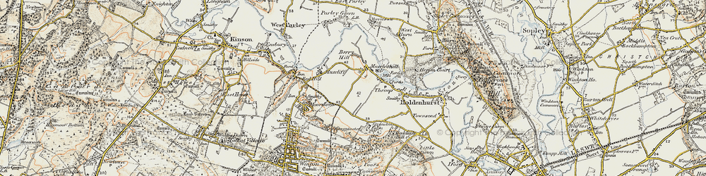 Old map of Berry Hill in 1897-1909