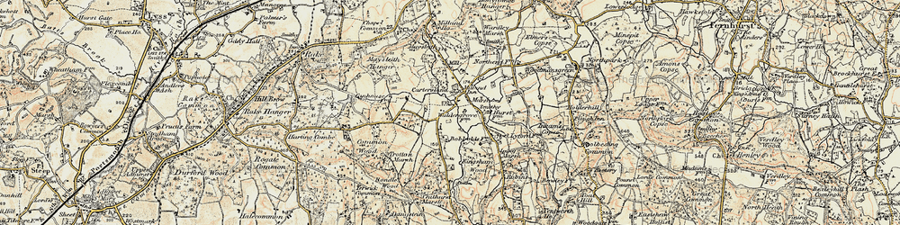 Old map of Milland in 1897-1900