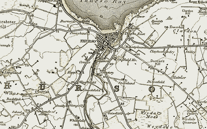 Old map of Bleachfield in 1912