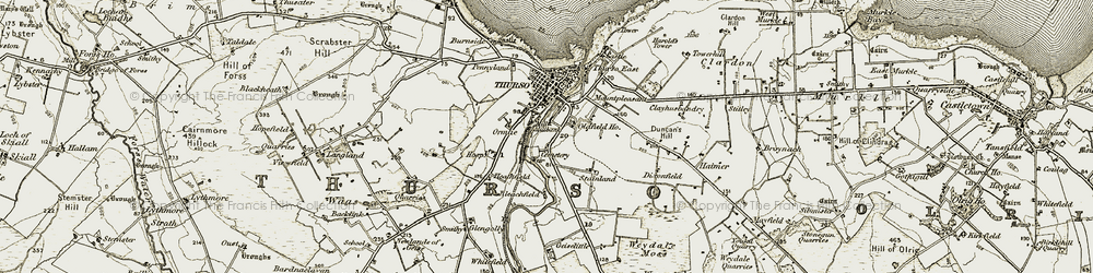 Old map of Millbank in 1912