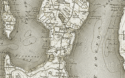 Old map of Bay of Newark in 1912