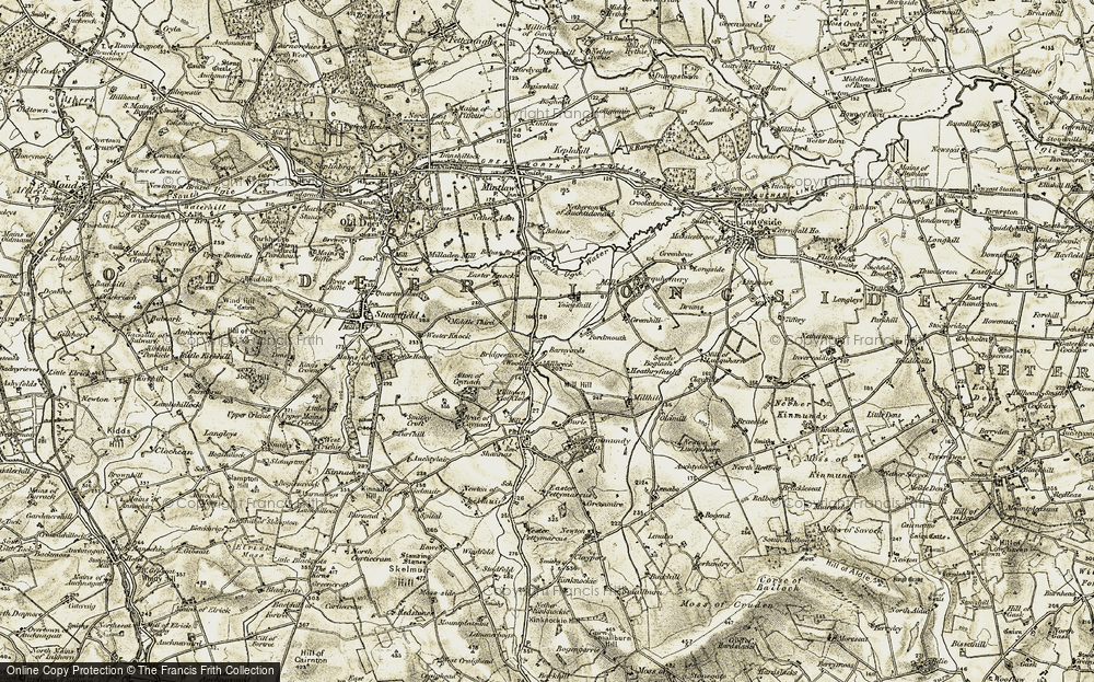 Old Map of Historic Map covering Yokieshill in 1909-1910