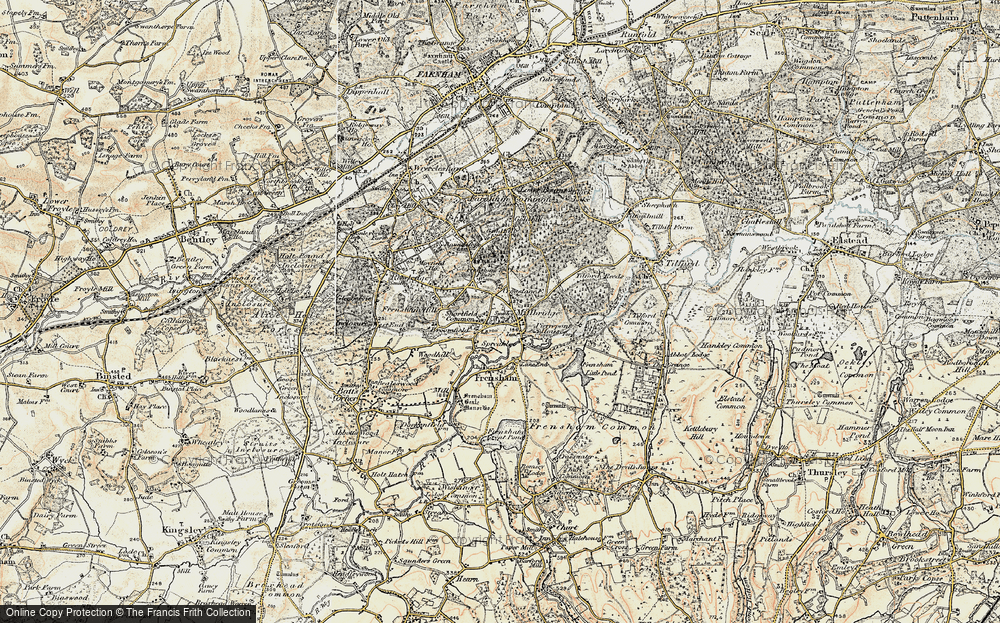 Old Map of Historic Map covering Broomfields in 1897-1909
