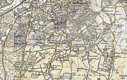 Old map of Broomfields in 1897-1909