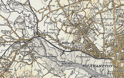 Old map of Millbrook in 1897-1909