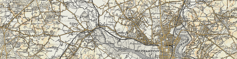 Old map of Millbrook in 1897-1909