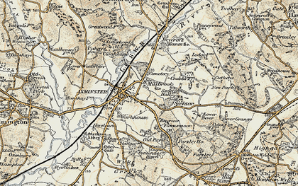 Old map of Millbrook in 1898-1899