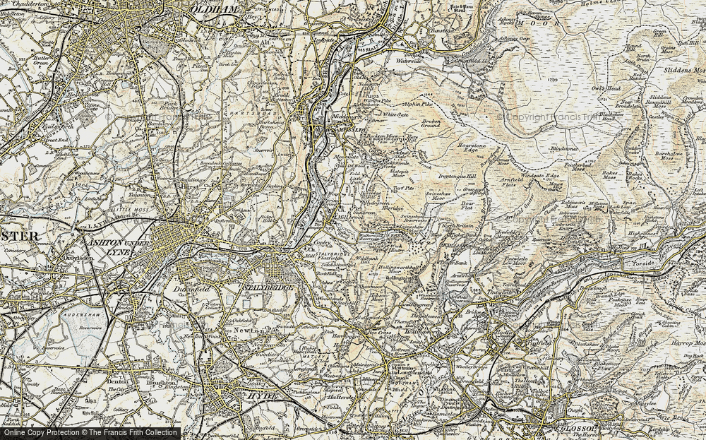 Old Map of Historic Map covering Harridge in 1903