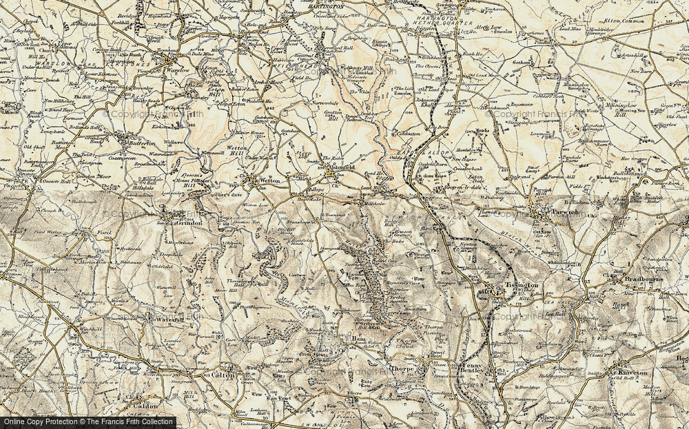 Old Map of Historic Map covering Baley Hill in 1902-1903