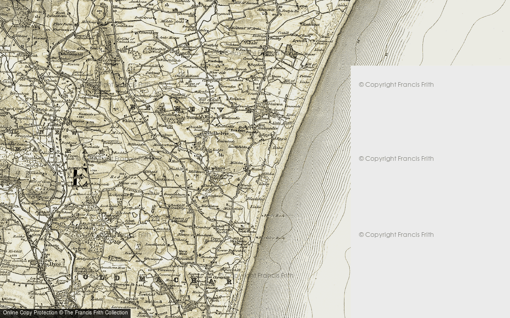 Old Map of Millden, 1909-1910 in 1909-1910