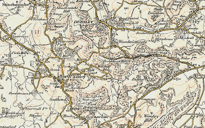 Old map of Millend in 1898-1900