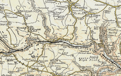 Old map of Miller's Dale in 1902-1903