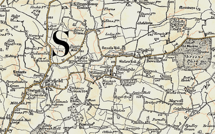 Old map of Miller's Green in 1898