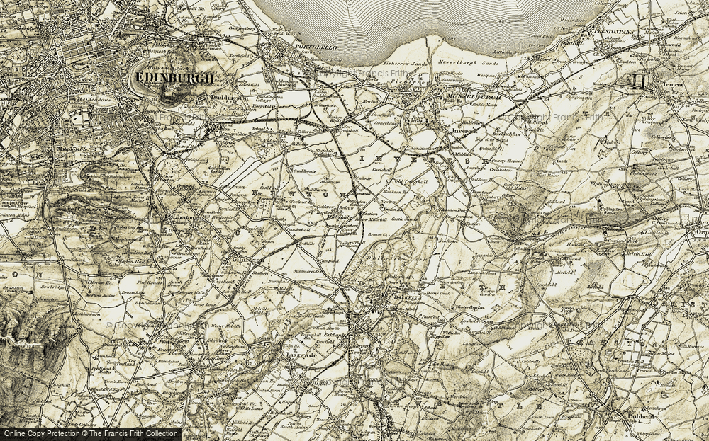 Old Map of Historic Map covering Woolmet in 1903-1904