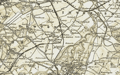 Old map of Millerhill in 1903-1904