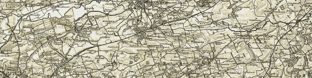 Old map of Millersneuk in 1904-1905
