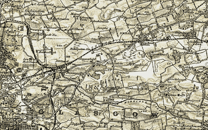 Old map of Millerston in 1904-1905
