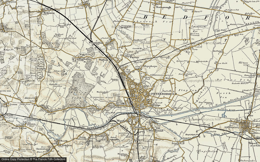 Old Map of Millfield, 1901-1902 in 1901-1902