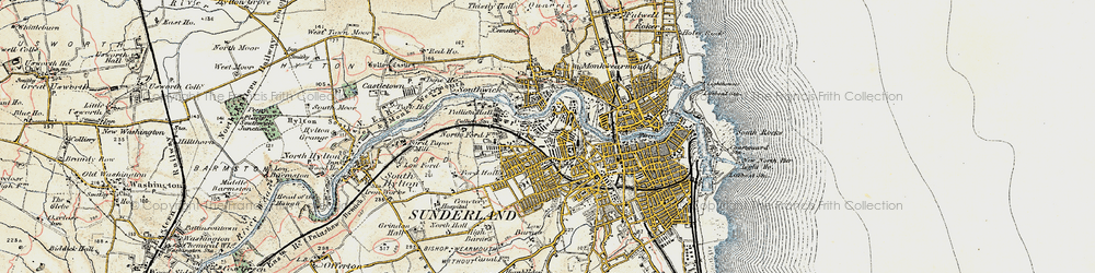 Old map of Millfield in 1901-1904
