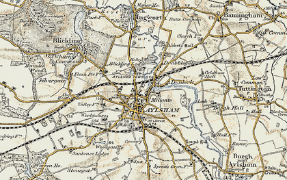 Old map of Millgate in 1901-1902
