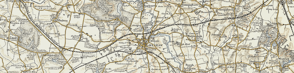 Old map of Millgate in 1901-1902