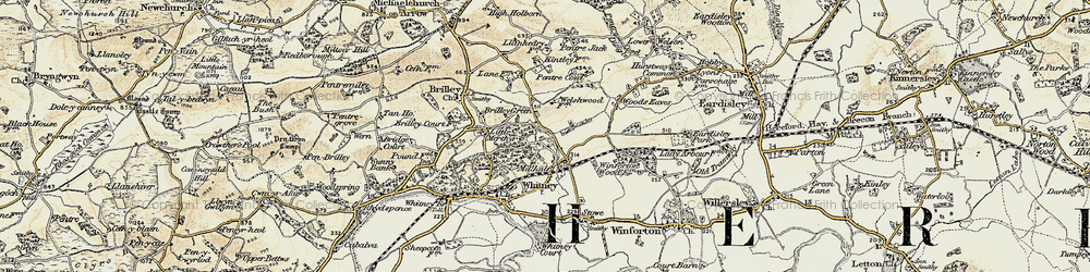 Old map of Millhalf in 1900-1902