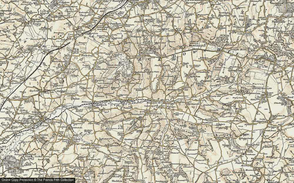 Old Map of Millhayes, 1898-1900 in 1898-1900