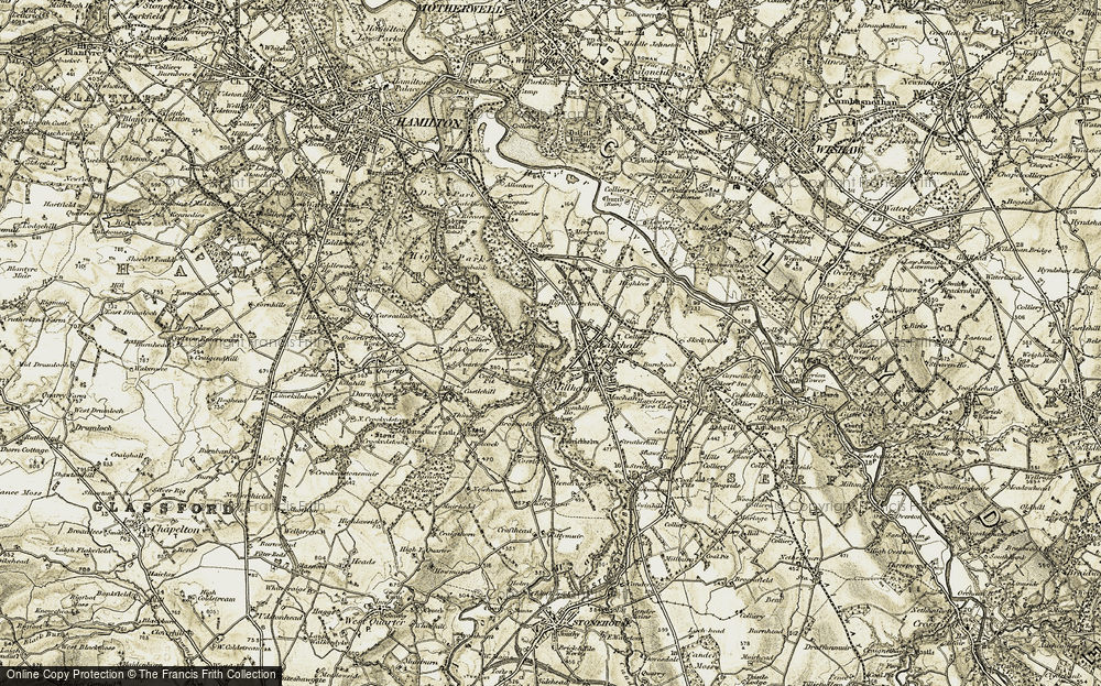 Old Map of Historic Map covering Broomelton in 1904-1905