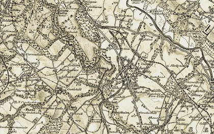 Old map of Broomelton in 1904-1905