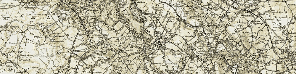 Old map of Millheugh in 1904-1905