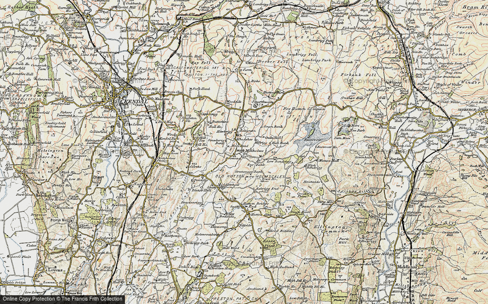 Old Map of Historic Map covering Borrans in 1903-1904