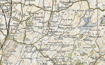 Old map of Borrans in 1903-1904