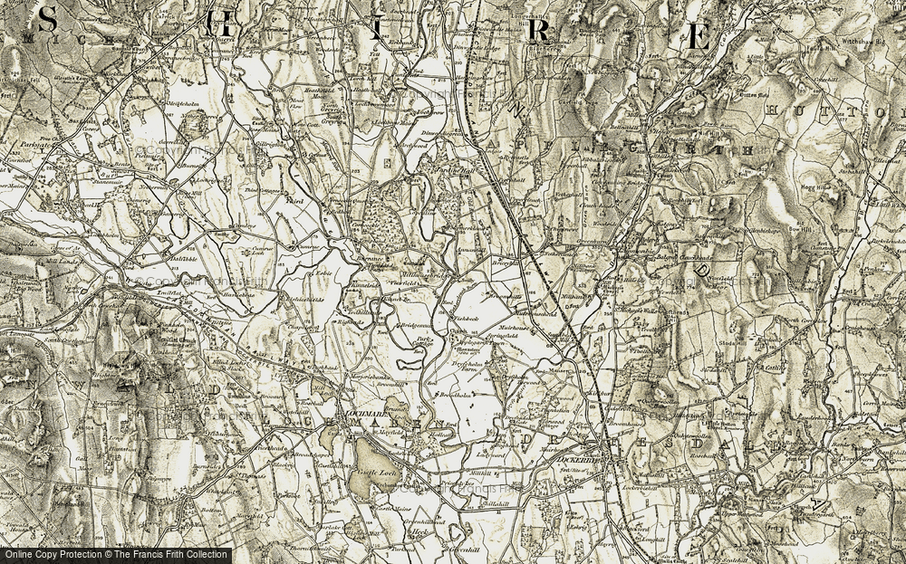 Old Map of Historic Map covering Annanhill in 1901-1904