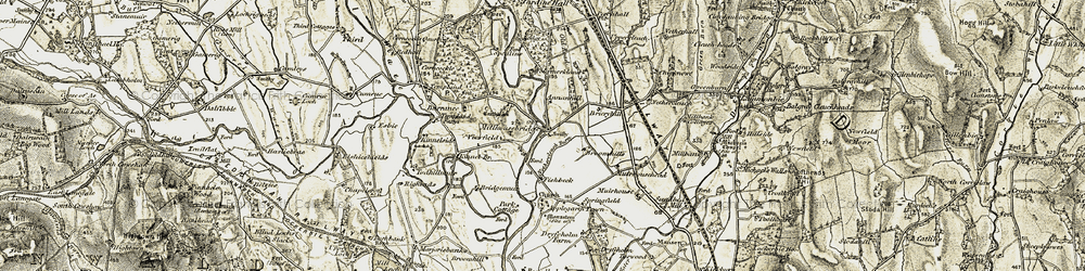 Old map of Millhousebridge in 1901-1904