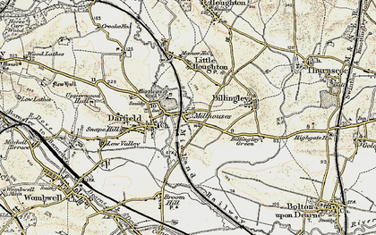 Old map of Middlewood Hall in 1903