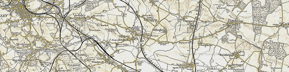 Old map of Middlewood Hall in 1903