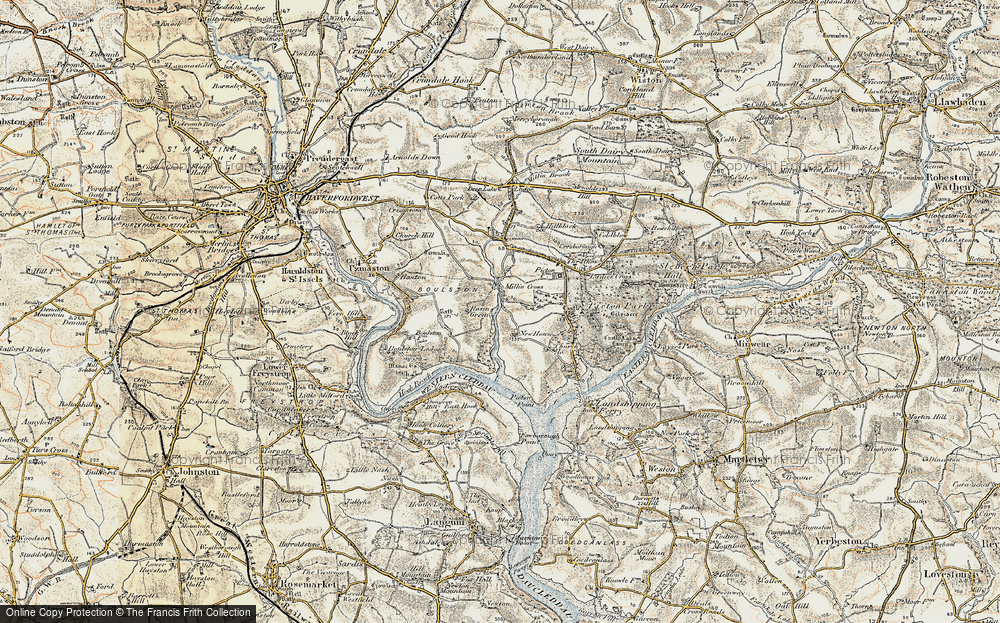 Old Map of Millin Cross, 1901-1912 in 1901-1912