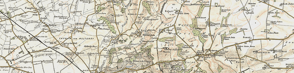 Old map of Whitekeld Dale in 1903