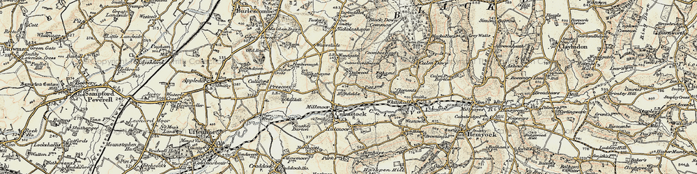 Old map of Millmoor in 1898-1900