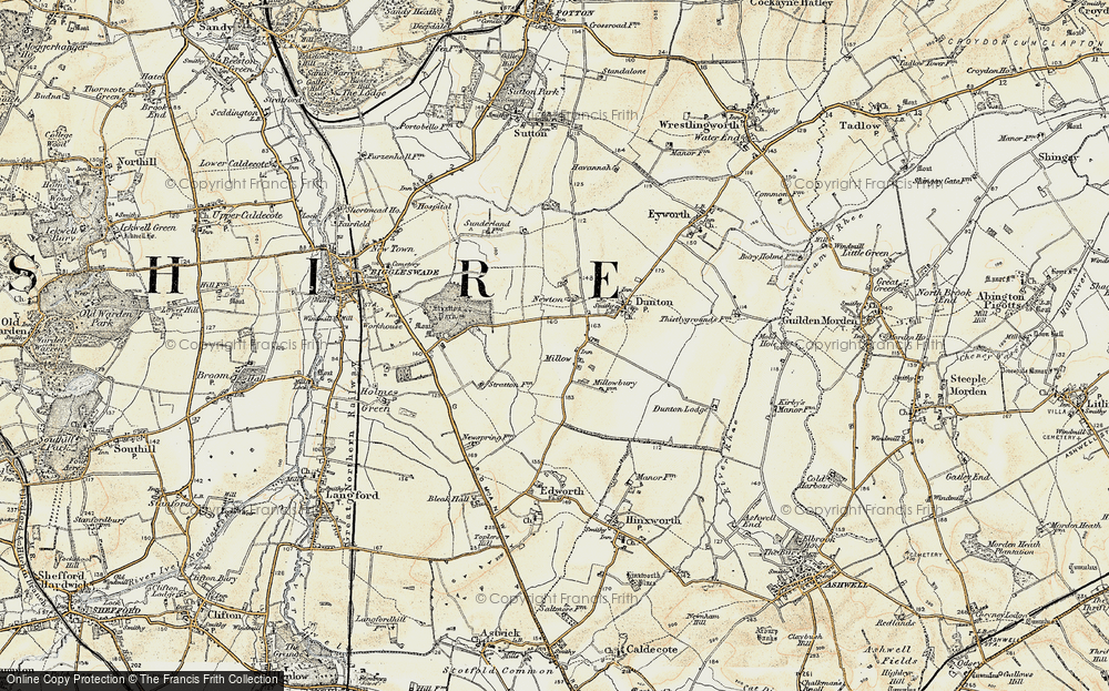Old Map of Millow, 1898-1901 in 1898-1901