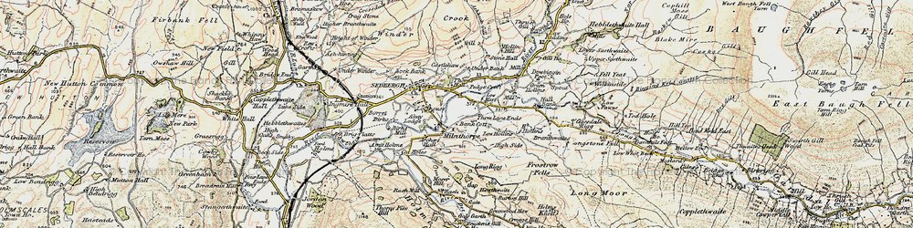 Old map of Lane Ends in 1903-1904