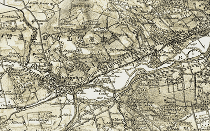 Old map of Binghill in 1908-1909