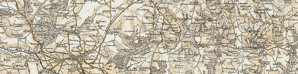 Old map of Benorth in 1900