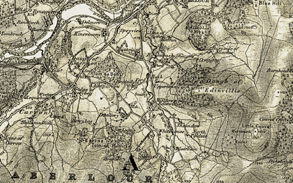 Old map of Airngarrow in 1908-1911
