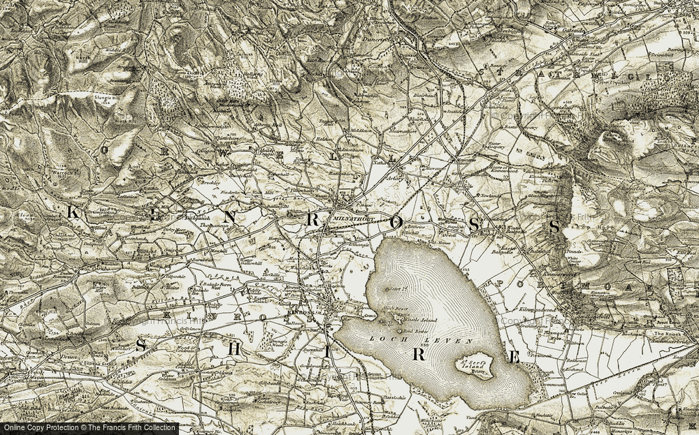 Old Map of Historic Map covering Lethangie in 1903-1908