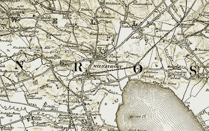 Old map of Blairnathort in 1903-1908