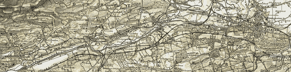 Old map of Milnquarter in 1904-1907
