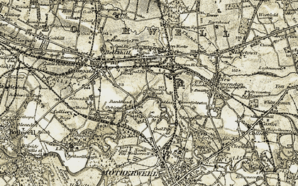 Old map of Milnwood in 1904-1905